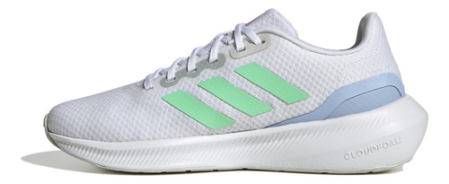 Tenis Dama adidas Runfalcon 3.0 Blanco Deportivo Running Entrenamiento Cintas Ajustables Para Mujer