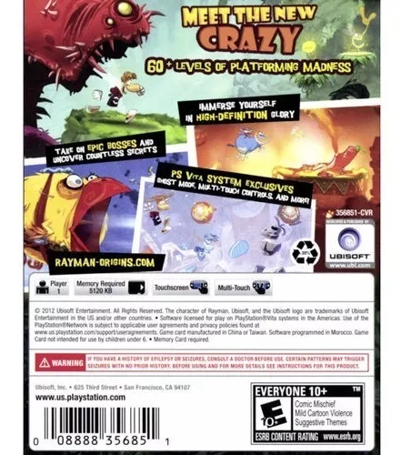 Rayman Origins Ps Vita - Fenix GZ - 16 anos no mercado!