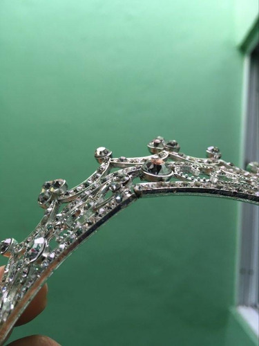 Imagen 4 de 4 de Novia Tiara Collar Gargantilla Arete Cristal Xv Años Remate