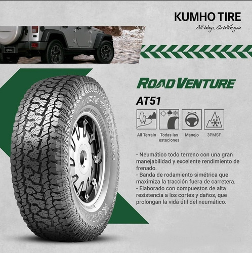 Cauchos Lt285/75r16 Kumho At / All Terrain