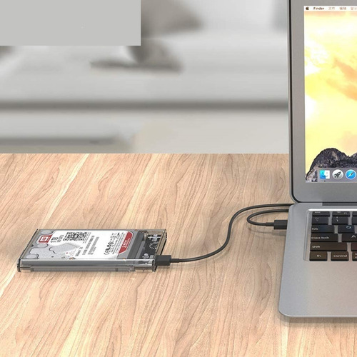 Caja Para Disco Duro Transparente - Usb 2.0 - Sata De 2.5