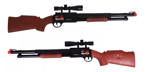 Brinquedo Metralhadora AK-47 Pressão Mola Atira Dardos 43CM - Escorrega o  Preço