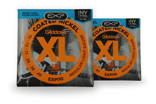 Cuerdas Para Guitarra Eléctrica D'addario Exp110 2 Pack  