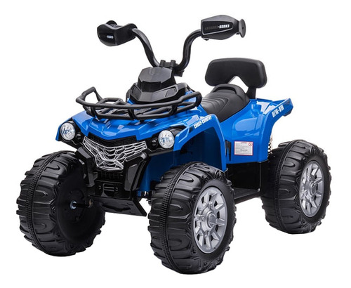 Moto Eletrica Quadriciclo Infantil Farol Toca Musicas 12v Cor Azul