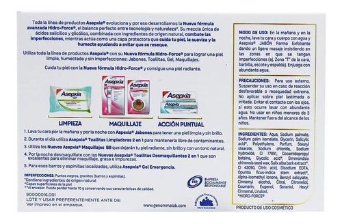 Jabón En Barra Asepxia Exfoliante Extremo 100g Genomma Lab