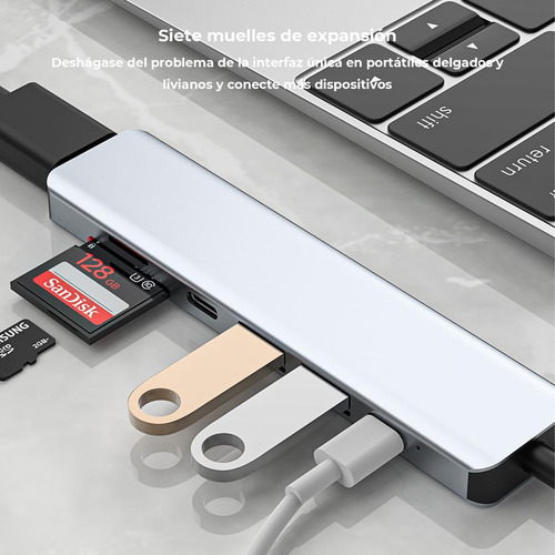 Tipo C Hub 8 En 1 Adaptador Usb C A Hdmi Con Ethernet