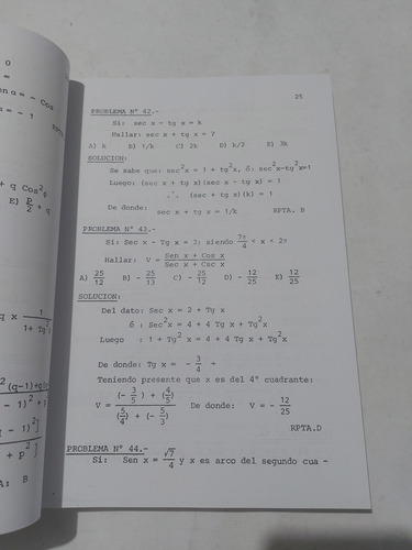 Libro Colección Sigma Trigonometría Curso Completo