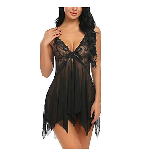 Babydoll Lencería De Encaje   Talla Xs