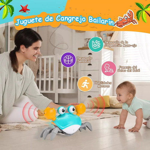Juguete De Inducción Crab Crawler Para Cangrejos Con Música