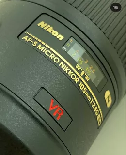 Lente Nikon Af-s Vr Micro 105mm F/2.8 Ed+ Parasol Y Funda