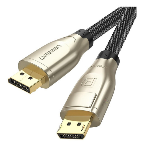 Cable Displayport Premium Dp 1.4 8k Trenzado 144hz 2m Ugreen