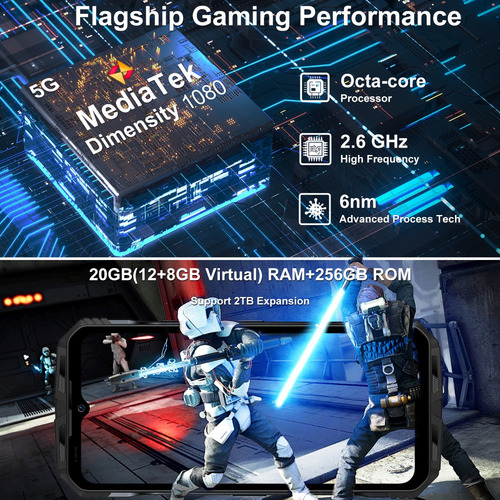 Doogee V30t 5g Dual Sim Rugged Phone 10800mah Android12 256gb Rom+12gb Ram 6.58inch 108mp Ip68 Waterproof/ip69k Wi-fi 6/gps/nfc