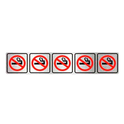 Placa De Sinalização Alumínio 05x25cm Proibido Fumar