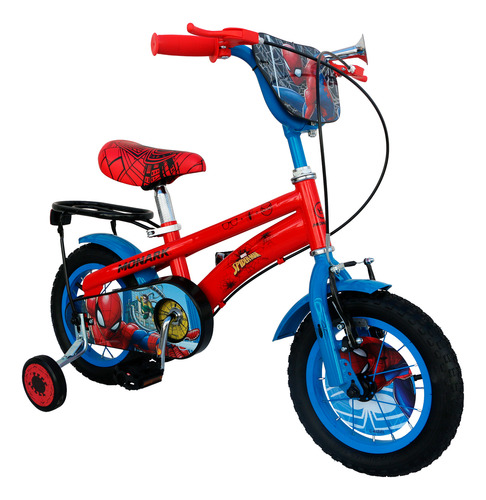 Bicicleta Monark Spiderman Hero Aro 12 Rojo/azul
