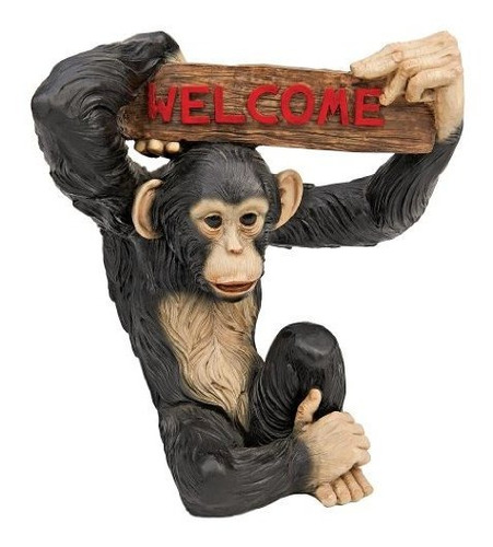 Diseño Toscano Monkey Business Jungle Bienvenido Estatua