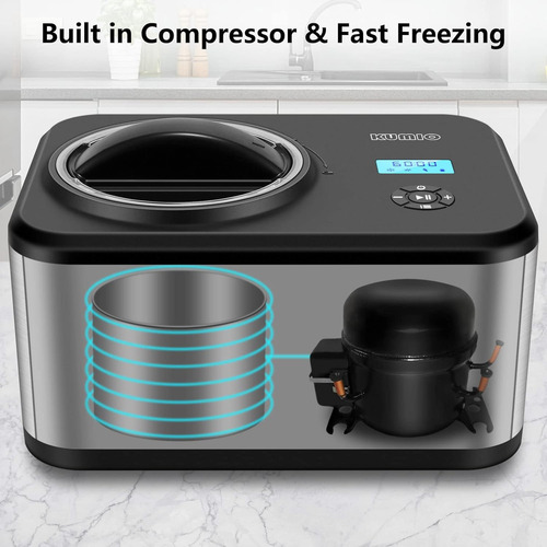 Maquina P/ Hacer Helado Kumio Con 4 Modos, Lcd, 1.5 L