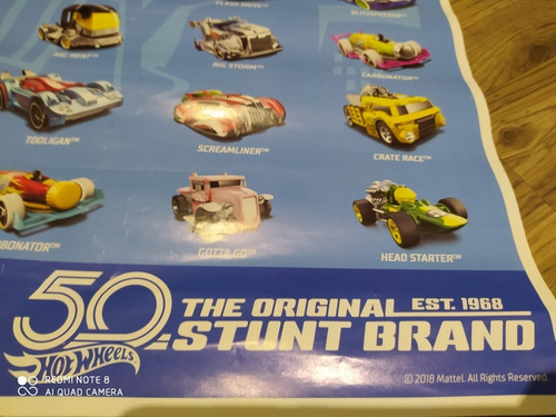 Pôster Carros Hot Wheels Ano 2018
