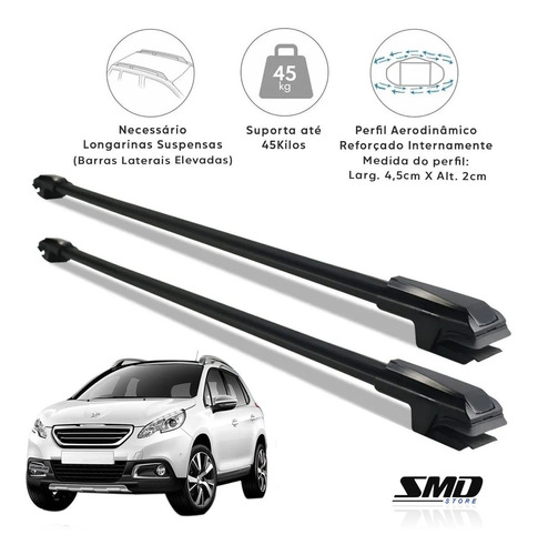 Rack De Teto Travessa Peugeot 2008 Slim 2013 Em Diante