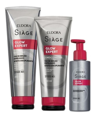 Siàge Glow Expert: Shampoo + Condicionador + Leave-in Eudora