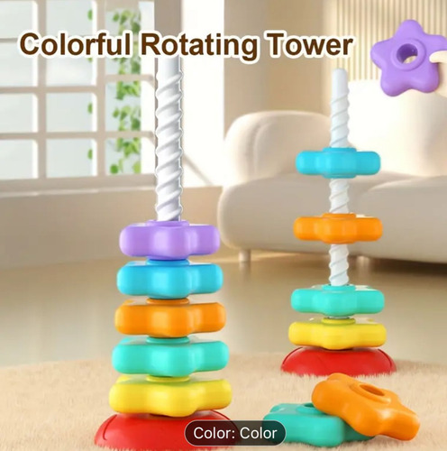 Torre De Aros Juego Didáctico Apilable Bebes