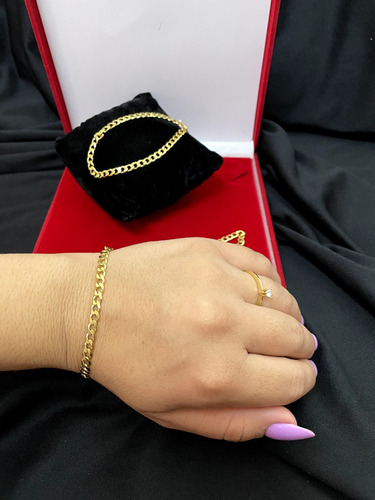 Pulseiras Feminina Elo Pitbull Moeda Antiga Não Perde A Cor