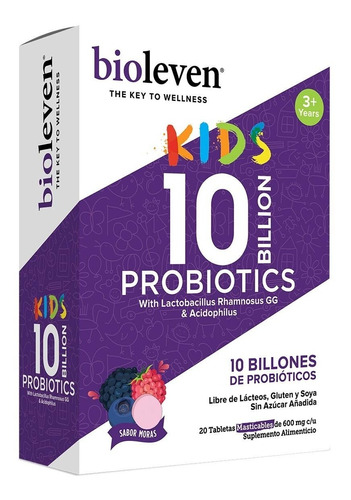 Probióticos Para Niños 10 Billones Bioleven® 20 Tabletas 3