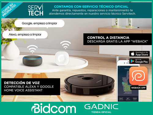 Imagen 7 de 10 de Aspiradora Robot Gadnic Trapeadora 15 Modos De Limpieza Pro