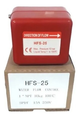 Imagen 1 de 3 de Flow Switch Hfs-25 Sensor De Flujo Electro Mecanico