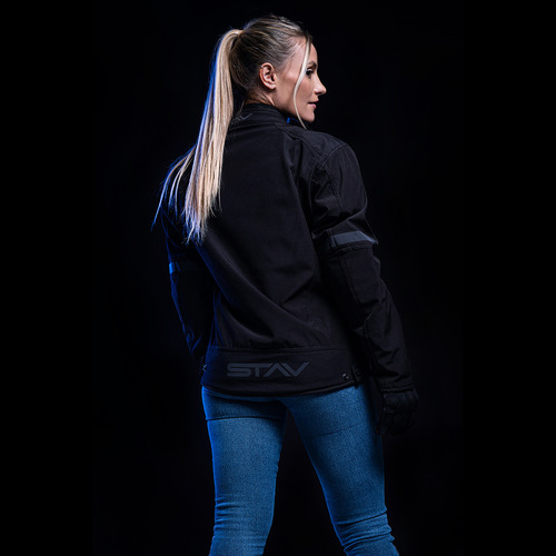 Imagen 4 de 9 de Campera Moto Stav Lady Urban Protection Windblock Softshell