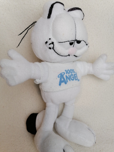 Peluche Original Garfield 100% Angel Color Blanco Nanco 20cm