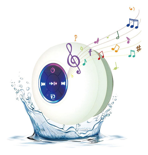 Mini Altavoz De Ducha Con Bluetooth Y Luz Led-varios Colores