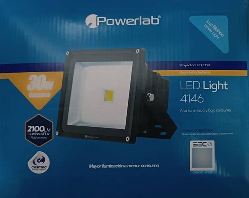 Foco Led 30w Certificado Sec Powerlab Luz Blanca O Cálida