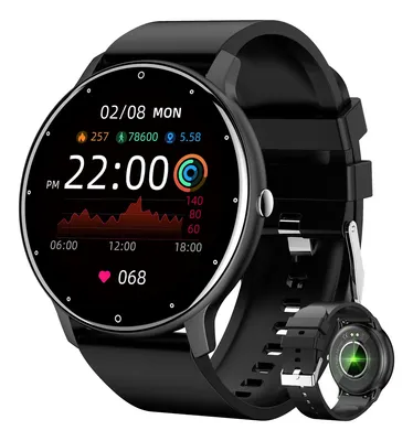 Smartwatch Esportes Relógio Inteligente Bluetooth Original Preto Silicone