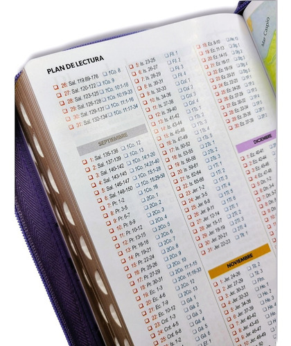 Imagen 7 de 9 de Biblia Rvr60 Letra Gigante 14pt Lila Mariposa Cierre Indices