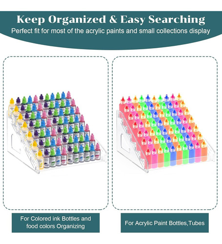 Organizador De Pintura Acrílica Transparente (7 Niveles), Or