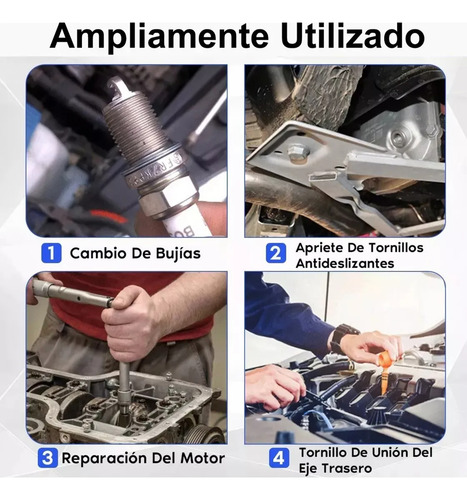 Juego De Llave Dinamométrica Ajustable De Clic De 1/2 Pulgad