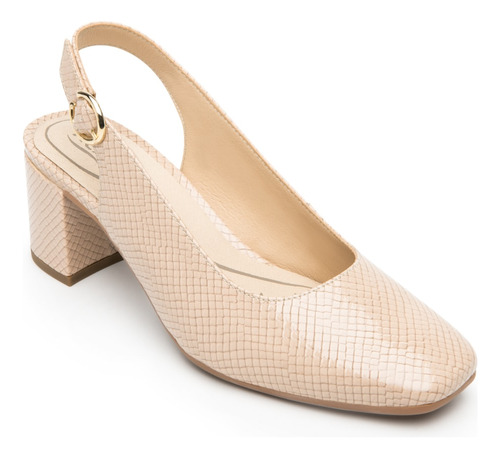 Zapatilla Nude Punta Cuadrada Flexi Mujer Comfort 119704