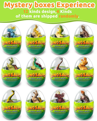 Greingways Paquete De 4 Juguetes De Dinosaurios Para Coches,