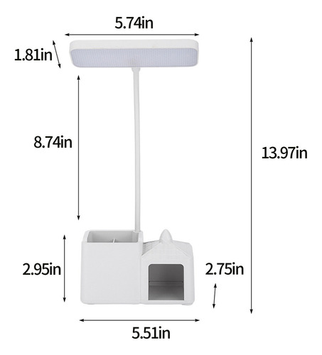 Mz Luminária De Mesa Led Mz E Luz Noturna Com Caneta