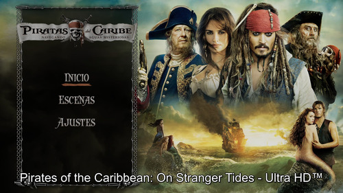 Piratas Del Caribe 1-2-3-4-5 / 4k Uhd 5xbd25 Latino