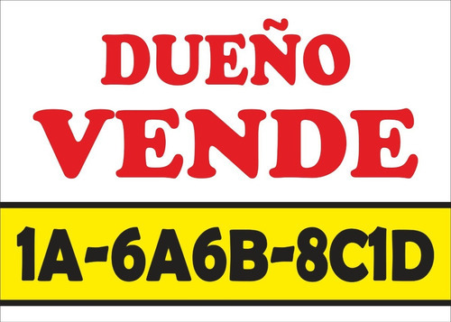 Cartel Dueño Vende - Alquila Adhesivo