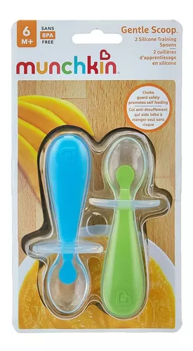 Munchkin Training Spoons, Silicone, Gentle Scoop - 2 spoons