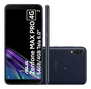 Asus Zenfone Max Pro M1 64gb 4gb Bat.5000mah Preto Excelente