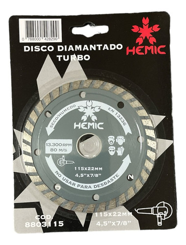 Disco Diamantado Turbo Hemic 4.5 