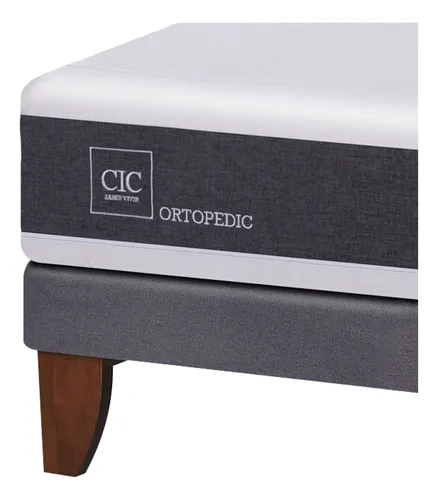 Cama Europea King Cic Ortopedic + Set Milán + Almohadas