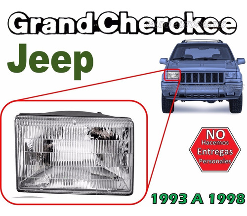 93-98 Jeep Grand Cherokee Faro Delantero Lado Derecho