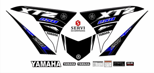 Calcomanía Personalizada Yamaha Xtz 250 Impresión Digital