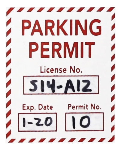 Smartsign  Permiso Estacionamiento Numerado Etiqueta