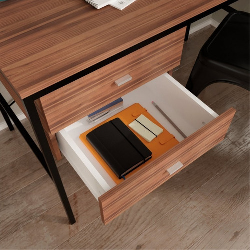 Escritorio Centro Estant Madera Metal Paraiso Con Cajones