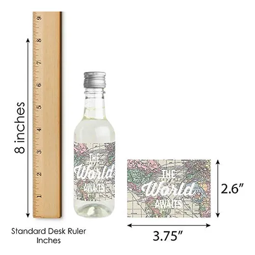 World Awaits - Etiquetas Autoadhesivas Para Botellas De Vino